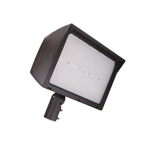 UNION | LED Flood Light | Adj Watt 300W/400W/500W | 72500 Lumens | Adj CCT 3K/4K/5K | 120-277Vac | Slip Fitter / Yoke Mount / U-Bracket Included | IP65 | UL & DLC Listed