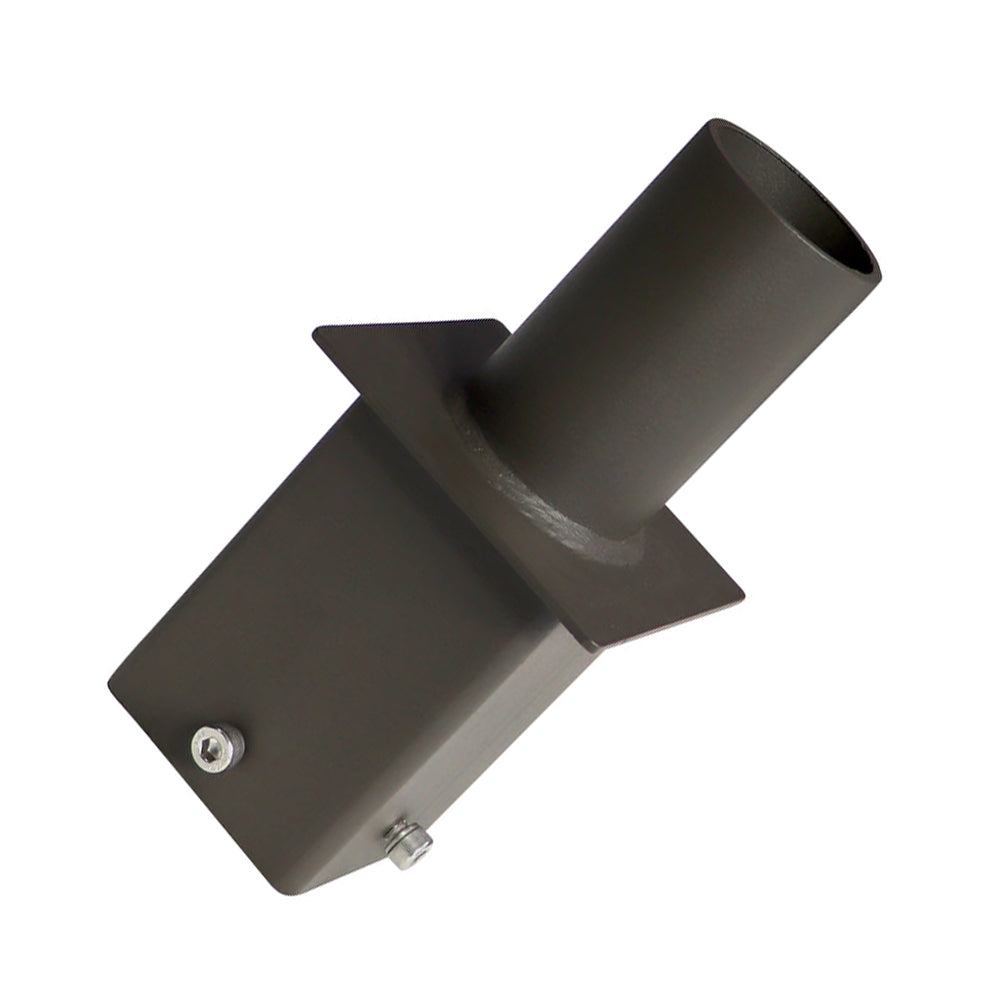 Square Pole Mount | 2-3/8” O.D Tenon | 4” Pole Square Adaptor | Tenon Mount | Bronze Housing