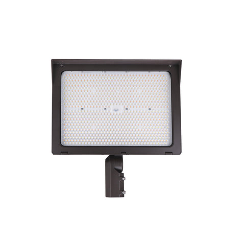 UNION | LED Flood Light | Adj Watt 300W/400W/500W | 72500 Lumens | Adj CCT 3000K/4000K/5000K | 120-277Vac | Slip Fitter / Yoke Mount / U-Bracket Included | Bronze Housing | IP65 | UL & DLC Listed