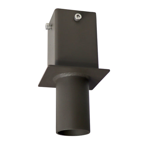 Square Pole Mount | 2-3/8” O.D Tenon | 4” Pole Square Adaptor | Tenon Mount | Bronze Housing