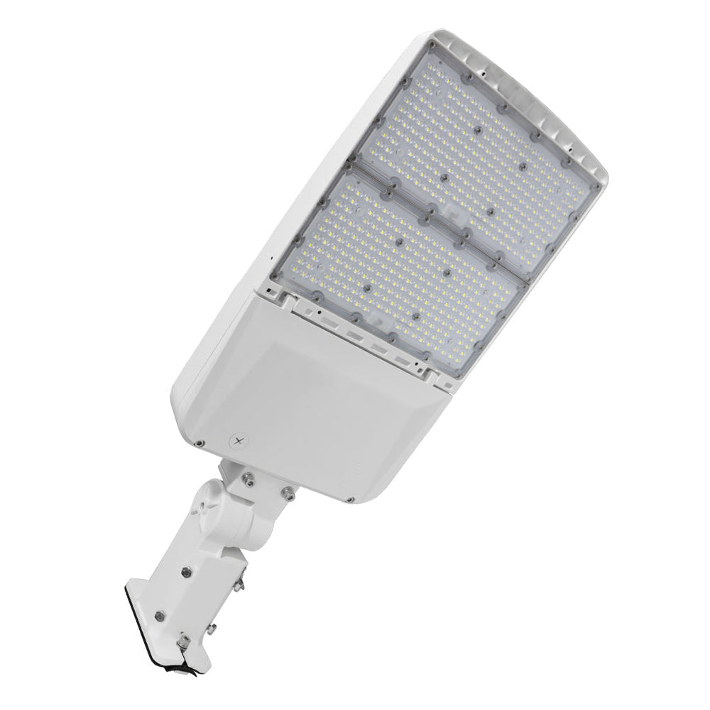 BLUE | LED Area Light | Adj Wattage 240W/260W/280W/310W | 47430 Lumens | 5000K | 277-480V | Universal Bracket | White Housing | IP65 | UL & DLC Listed