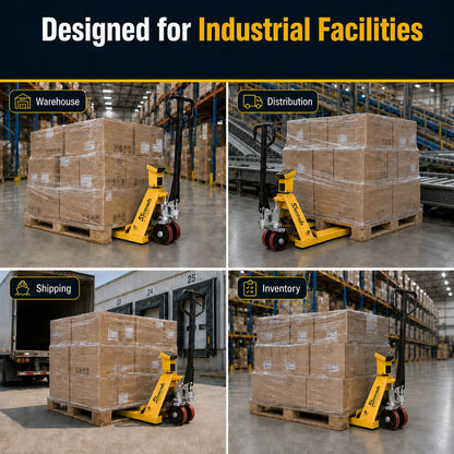Tyson 850 Pallet Jack, Built-in Digital Scale & Printer, PU Wheels | 6600 Lbs