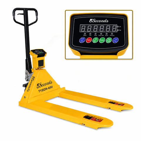 Tyson 850 Pallet Jack, Built-in Digital Scale & Printer, PU Wheels | 6600 Lbs