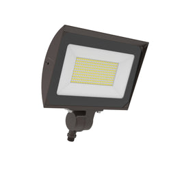 HILO | LED Flood Light | 100 Watt | 11000 Lumens | 5000K | 120V | Knuckle Mount | DOB | Bronze Housing | IP65 | UL Listed