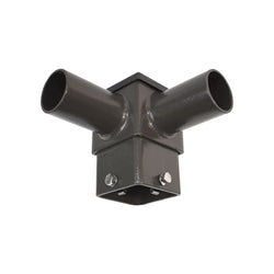 Tenon Adapter | 4" Square Bracket | 2 Horizontal 90° Tenons | Bronze Housing