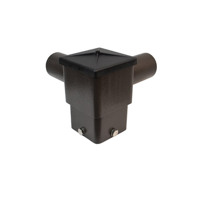 Tenon Adapter | 4" Square Bracket | 2 Horizontal 90° Tenons | Bronze Housing