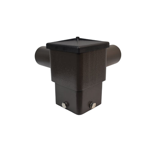 Tenon Adapter | 4" Square Bracket | 2 Horizontal 90° Tenons | Bronze Housing