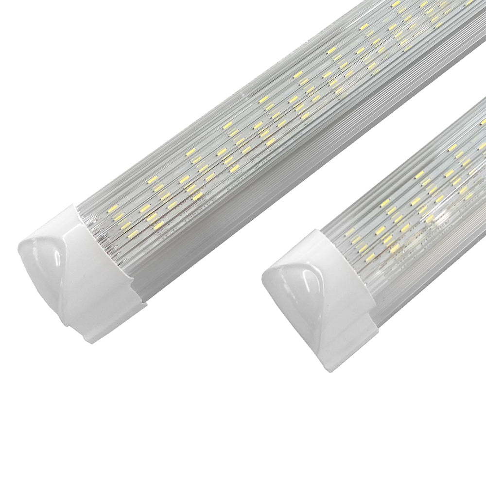 YONAH | LED Linkable Integrated Tube | 30 Watt | 4200 Lumens | 6500K | 100V-277V | 4'| Striped Lens | ETL Listed | Pack of 4