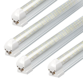 YONAH | LED Linkable Integrated Tube | 30 Watt | 4200 Lumens | 6500K | 100V-277V | 4'| Striped Lens | ETL Listed | Pack of 4