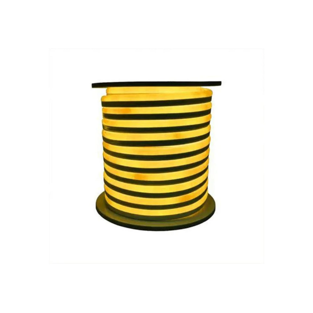 NE9 | LED Neon Rope Light | 164 Watt | Yellow | 3000K | 120V | 50 Feet | Includes Clips, Connectors & AC Powered KIT | IP67 | ETL Listed