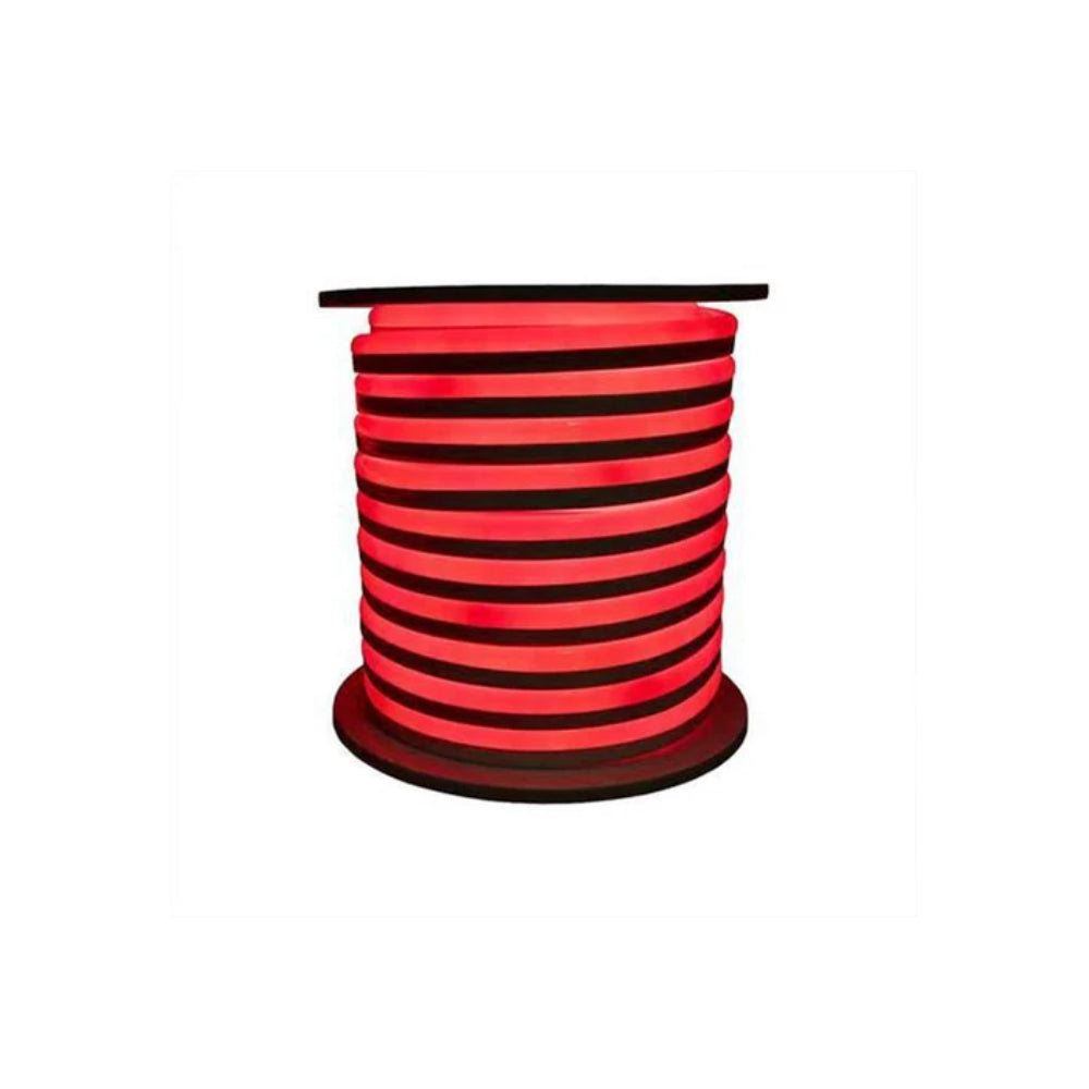 NE9 | LED Neon Rope Light | 164 Watt | RED | 120V | 50 Feet | Includes Clips, Connectors & AC Powered KIT | IP67 | ETL Listed