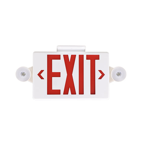 H6 | LED Dual Head Exit & Safety Sign | 2 x 2 Watt | Switchable Color Lens | Red & Green | 5000K | 120-277Vac | 3.6V 1000mAH Battery | UL Listed