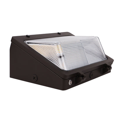 SANTAFE | LED Wall Pack | Adj Watt 76W/105W/125W | 16250 Lumens | Adj CCT 3000K/4000K/5000K | 120-277Vac | Bronze Housing | IP65 | UL & DLC Listed