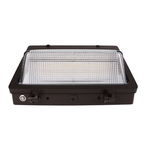 SANTAFE | LED Wall Pack | Adj Watt 76W/105W/125W | 16250 Lumens | Adj CCT 3000K/4000K/5000K | 120-277Vac | Bronze Housing | IP65 | UL & DLC Listed