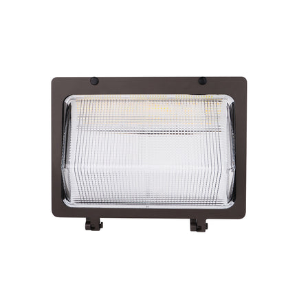 SANTAFE | LED Wall Pack | Adj Watt 76W/105W/125W | 16250 Lumens | Adj CCT 3000K/4000K/5000K | 120-277Vac | Bronze Housing | IP65 | UL & DLC Listed