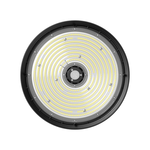 TAHOE | LED UFO High Bay | Adj Watt 100W/125W/150W | 24750 Lumens | Adj CCT 4000K/5000K/5700K | 120-277Vac | Black Housing | IP65 | UL & DLC Listed