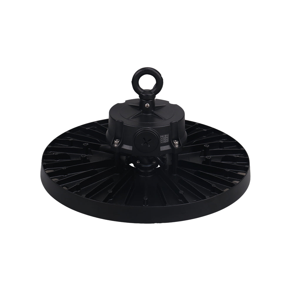 BEYONDBEAM | LED UFO High Bay | Adj Watt 100W/120W/150W | 23285 Lumens | Adj CCT 3K-4K-5K | 120-277V | Adj Beam Angle 60°/80°/100° | O-Hook Mount Included | IP65 | UL & DLC Listed