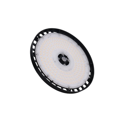 BEYONDBEAM | LED UFO High Bay | Adj Watt 100W/120W/150W | 23285 Lumens | Adj CCT 3K-4K-5K | 120-277V | Adj Beam Angle 60°/80°/100° | O-Hook Mount Included | IP65 | UL & DLC Listed