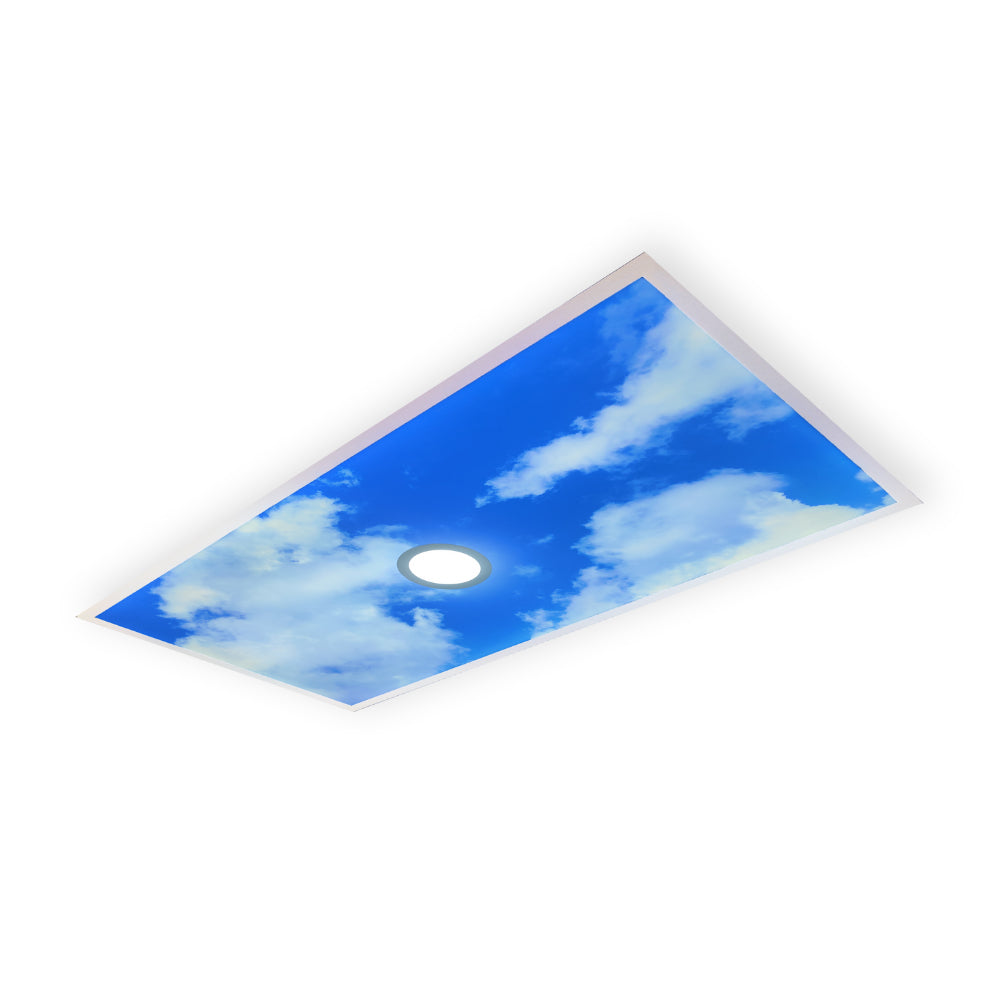 SUNGLOW | LED Cloud Panel With Built-in Downlight | Adj Watt 30W/40W/50W/60W/72W | Adj CCT 3K/3500K/4K/5K/6500K | 100-277V | 2'X4' | ETL Listed