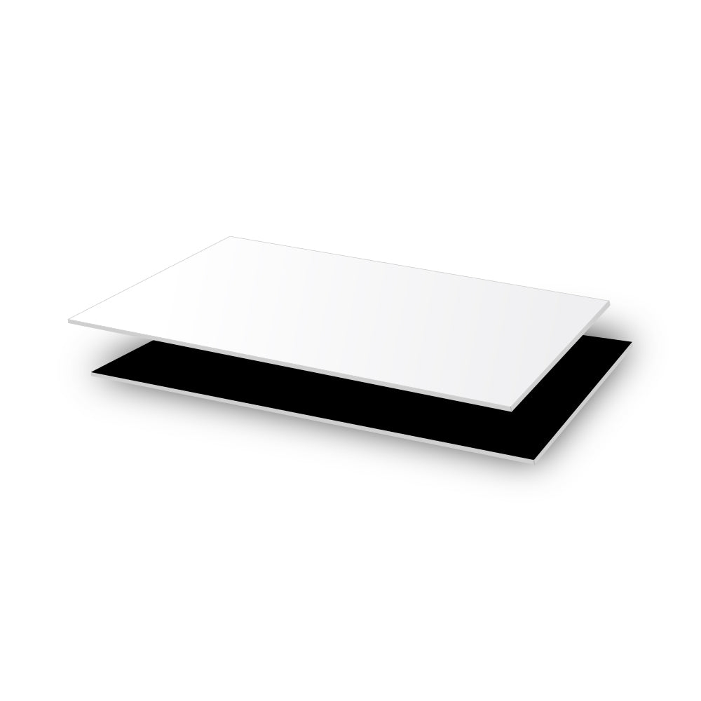 24" x 48" Double Sided ACM 3mm. White/Black Aluminum Composite Panel with 0.21mm Aluminum faces