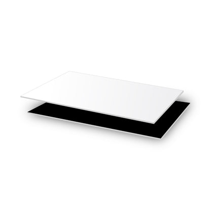24" x 48" Double Sided ACM 3mm. White/Black Aluminum Composite Panel with 0.21mm Aluminum faces