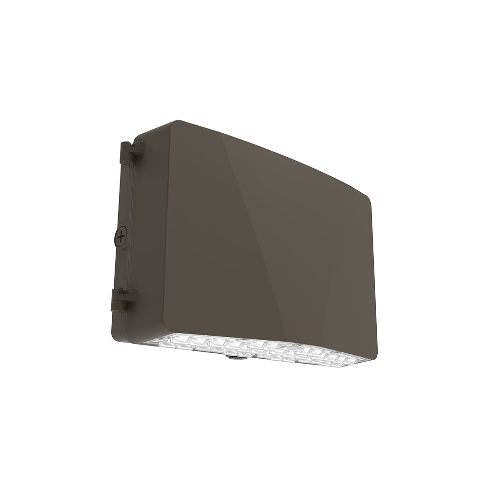 ZION 3rd Gen | LED Wall Pack | Adj Watt 35W/50W/70W | 9450 Lumens | CCT 5000K | 100V-277V | Bronze Housing | IP65 | UL & DLC Listed