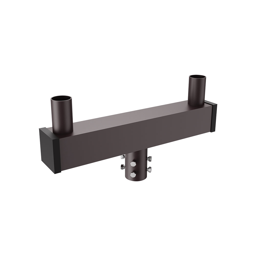 Low Profile Round Bullhorn Bracket with 2 Tenons Inline | 2-3/8" Outside Diameter | Bronze Housing