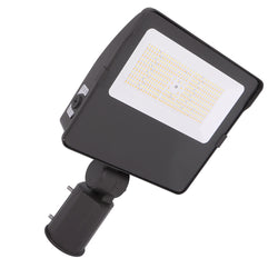 MENTUM | LED Flood Light | Adj Wattage 90W/125W/155W | 24800 Lumens | Adjustable CCT 3000K-4000K-5000K | 120-277V | Slip Fitter | Bronze Housing | IP65 | UL & DLC Listed