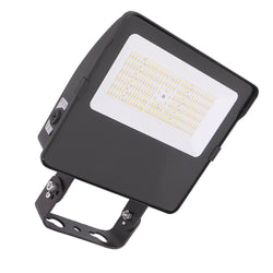 MENTUM | LED Flood Light | Adj Wattage 90W/125W/155W | 24800 Lumens | Adjustable CCT 3000K-4000K-5000K | 120-277V | Yoke Mount | Bronze Housing | IP65 | UL & DLC Listed