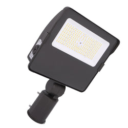 MENTUM | LED Flood Light | Adj Wattage 63W/90W/108W | 17280 Lumens | Adjustable CCT 3000K-4000K-5000K | 120-277V | Slip Fitter | Bronze Housing | IP65 | UL & DLC Listed