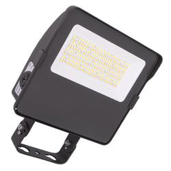 MENTUM | LED Flood Light | Adj Wattage 36W/50W/63W | 10080 Lumens | Adjustable CCT 3000K-4000K-5000K | 120-277V | Yoke Mount | Bronze Housing | IP65 | UL & DLC Listed