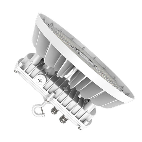 EDGE | LED UFO High Bay | Adj Watt 240W/270W/310W | 46500 Lumens | Adj CCT 4000K/5000K | 120-277Vac | White Housing | IP65 | UL & DLC Listed