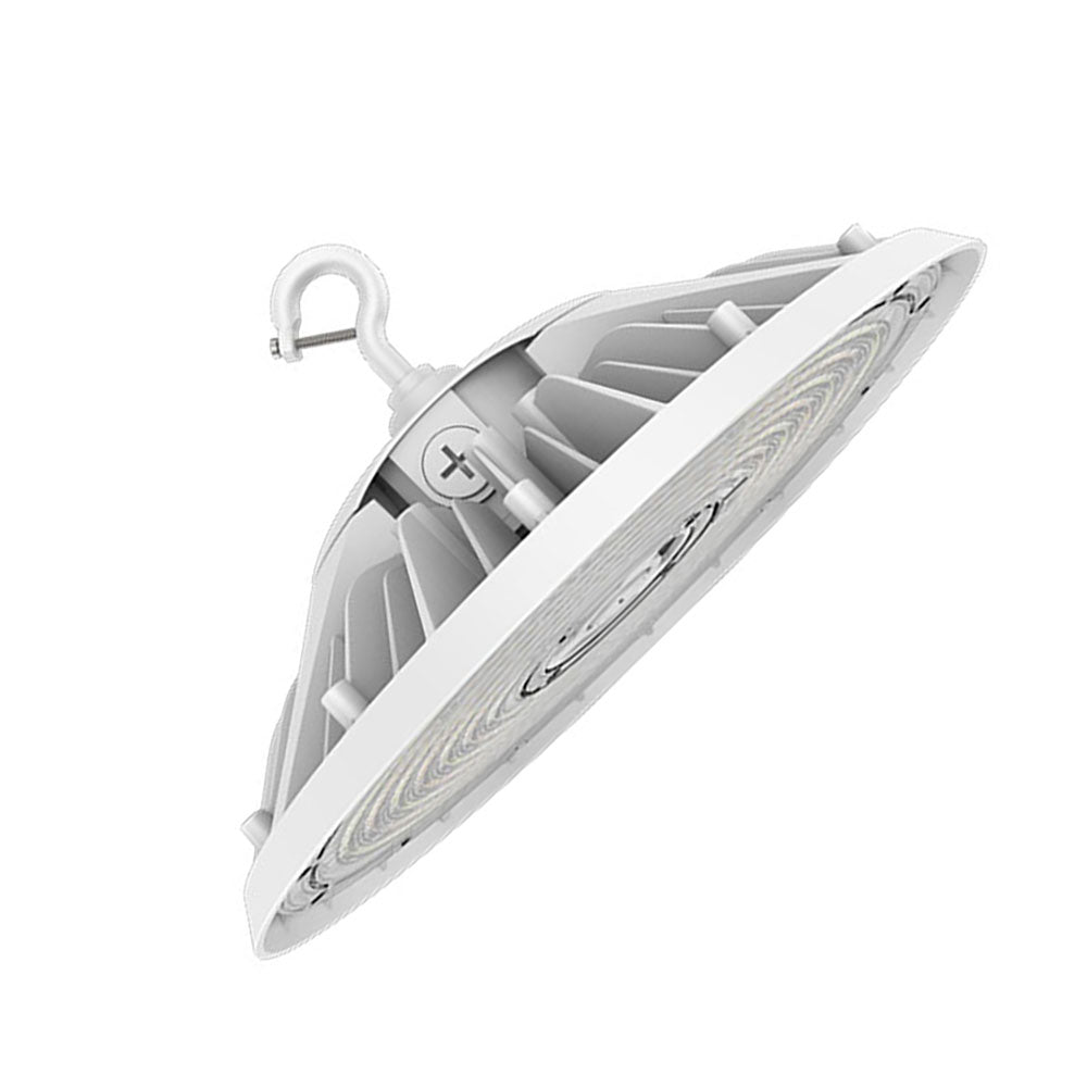 EDGE | LED UFO High Bay | Adj Watt 180W/200W/240W | 36000 Lumens | Adj CCT 4000K/5000K | 120-277Vac | White Housing | IP65 | UL & DLC Listed