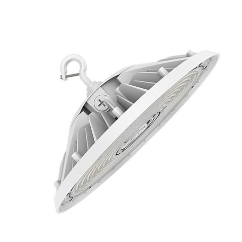 EDGE | LED UFO High Bay | Adj Watt 180W/200W/240W | 36000 Lumens | Adj CCT 4000K/5000K | 120-277Vac | White Housing | IP65 | UL & DLC Listed