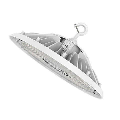 EDGE | LED UFO High Bay | Adj Watt 180W/200W/240W | 36000 Lumens | Adj CCT 4000K/5000K | 120-277Vac | White Housing | IP65 | UL & DLC Listed