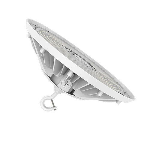 EDGE | LED UFO High Bay | Adj Watt 180W/200W/240W | 36000 Lumens | Adj CCT 4000K/5000K | 120-277Vac | White Housing | IP65 | UL & DLC Listed