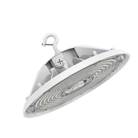 EDGE | LED UFO High Bay | Adj Watt 100W/120W/150W | 22500 Lumens | Adj CCT 4000K/5000K | 120-277Vac | White Housing | IP65 | UL & DLC Listed