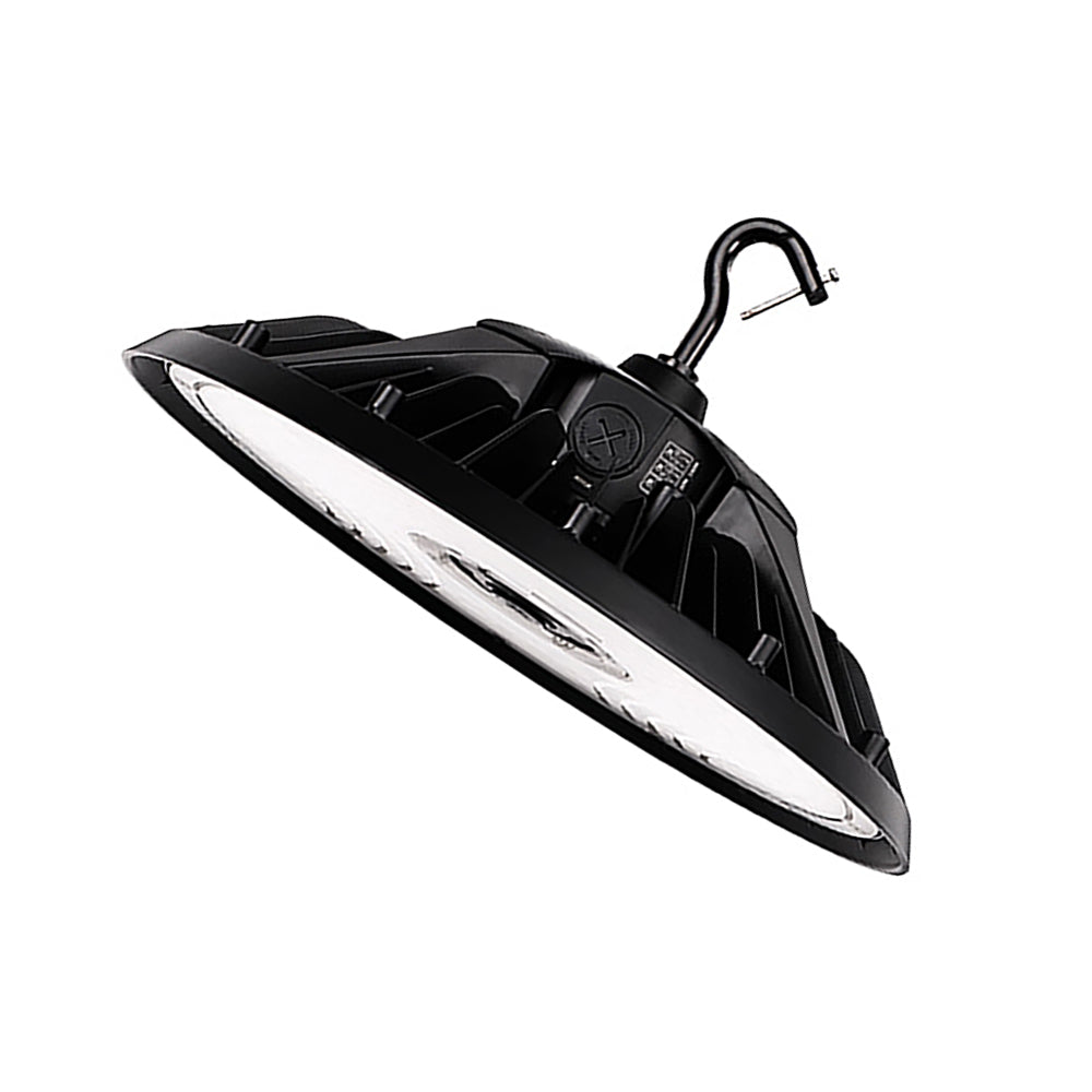 EDGE | LED UFO High Bay | Adj Watt 180W/200W/240W | 36000 Lumens | Adj CCT 4000K/5000K | 120-277Vac | Black Housing | IP65 | UL & DLC Listed