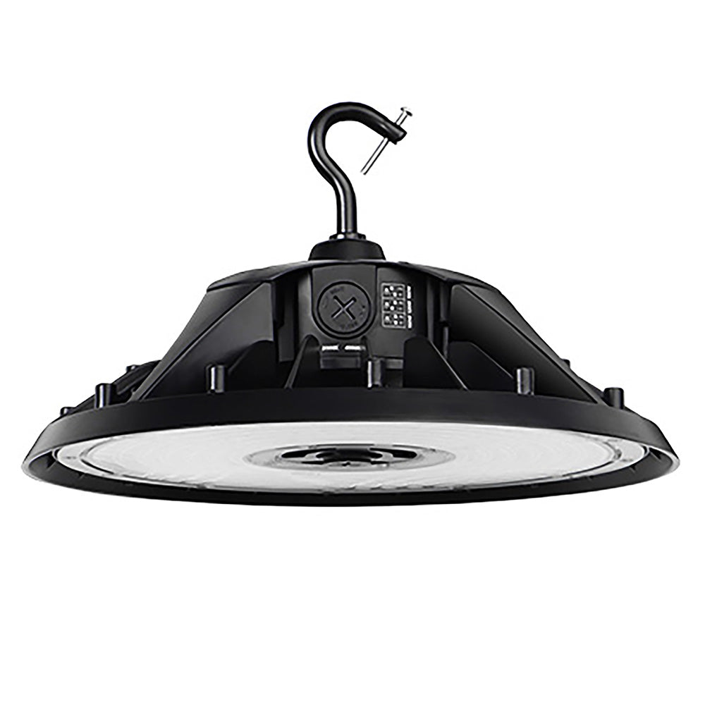 EDGE | LED UFO High Bay | Adj Watt 100W/120W/150W | 22500 Lumens | 5000K | 120-277Vac | Black Housing | IP65 | UL & DLC Listed