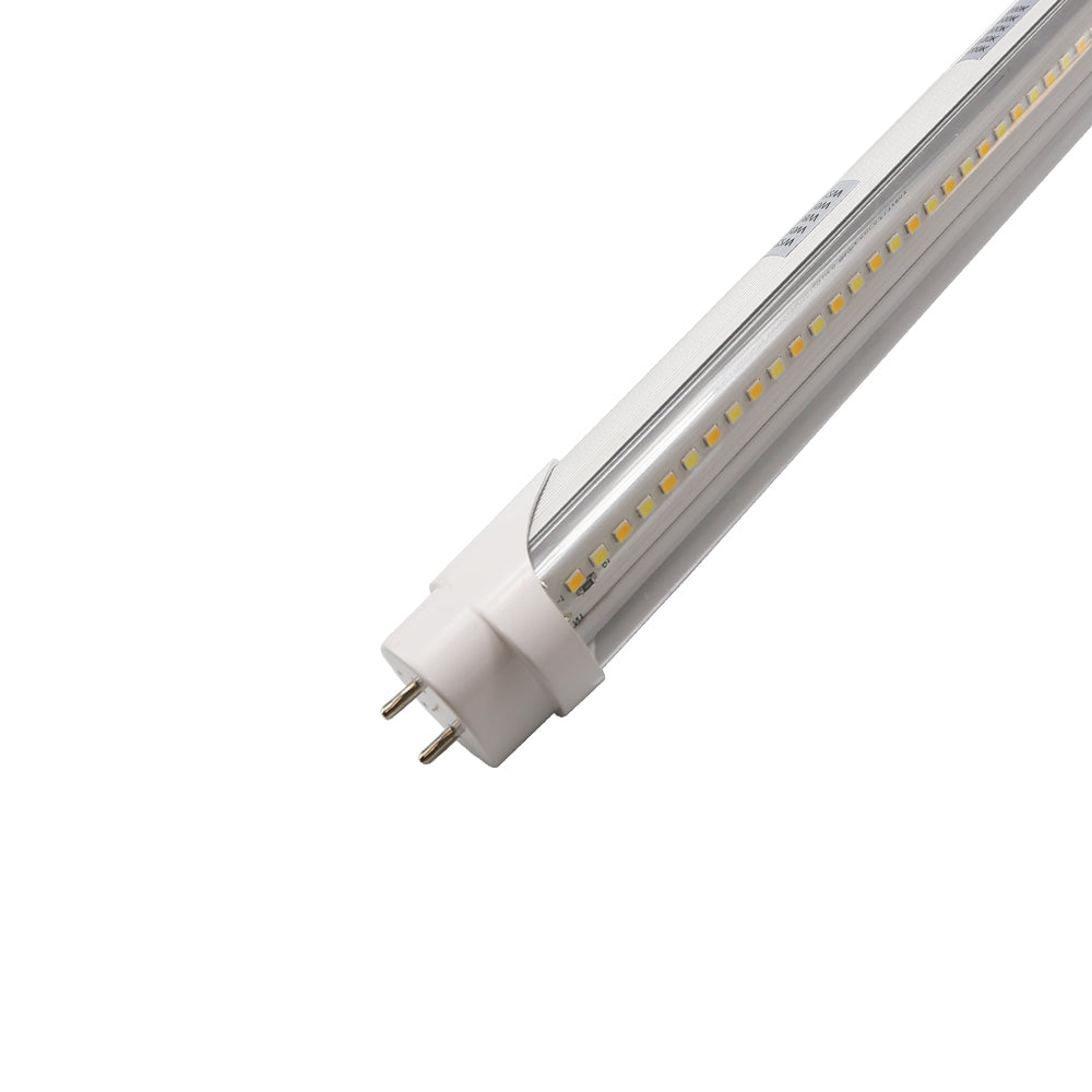 BRIGHTFIT | LED T8 Tube | Adj Watt 12W/15W/18W/20W/22W | 2750 Lumens | Adj CCT 3500K/4K/5K/5700K/6500K | 120-277Vac | 4ft | Clear Lens | Type A+B | Double Ended Power | ETL Listed