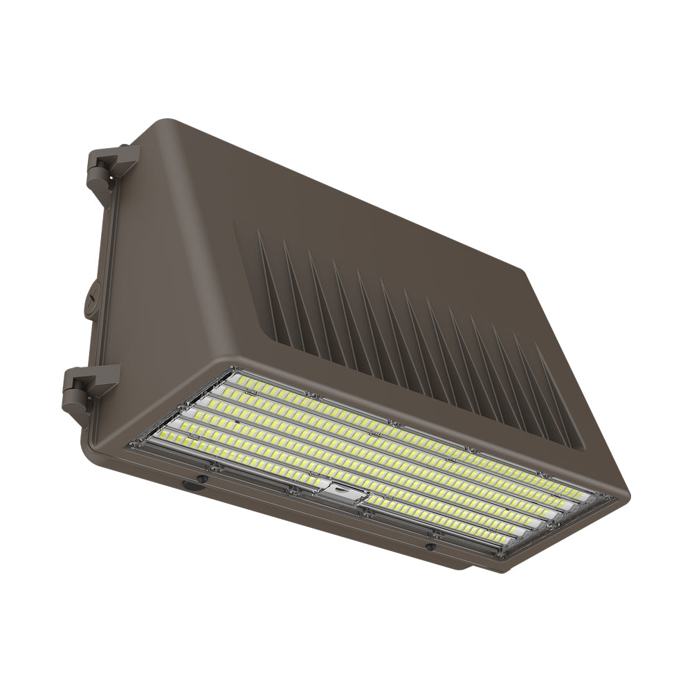 BRIGHTON | LED Wall Pack | Adj Watt 30W/45W/63W | 9450 Lumens | Adj CCT 3000K-4000K-5000K | 120-277Vac | Bronze Housing | IP65 | UL & DLC Listed