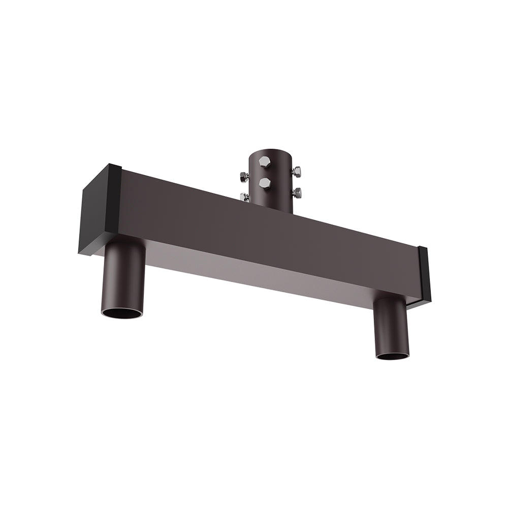 Low Profile Round Bullhorn Bracket with 2 Tenons Inline | 2-3/8" Outside Diameter | Bronze Housing