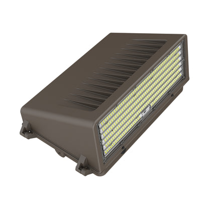 BRIGHTON | LED Wall Pack | Adj Watt 45W/63W/90W | 13500 Lumens | Adj CCT 3000K-4000K-5000K | 120-277Vac | Bronze Housing | IP65 | UL & DLC Listed