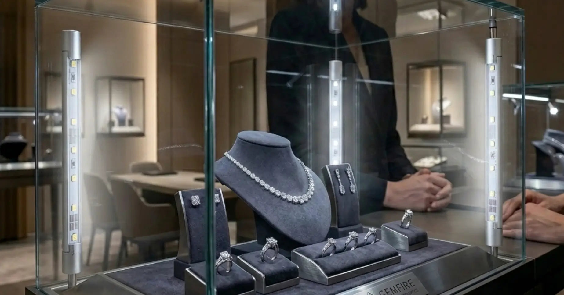 LED display case lighting for retail showcases