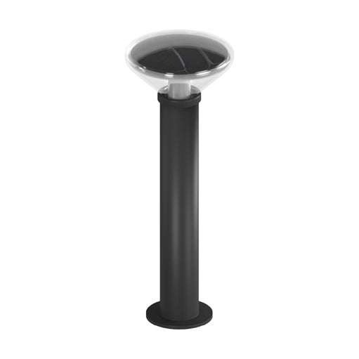 VANDAL | Solar Resistant Bollard Light | 3 Watt | 588 Lumens | 2300K-6500K | Solar Panel 6,3Wc | Lithium Battery 12AH | Installation Height 31.4 Inch | IP65 | 5 Years Warranty