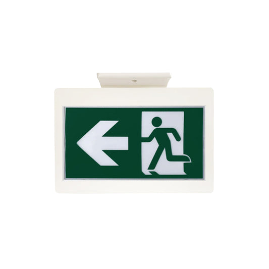 H3 | LED Running Man Safety Exit Sign | 3.5W | 6000-7000K | Green | 120-347V | 3.6V 2000mAh Ni-Cd Battery | Single & Double Face | UL Listed