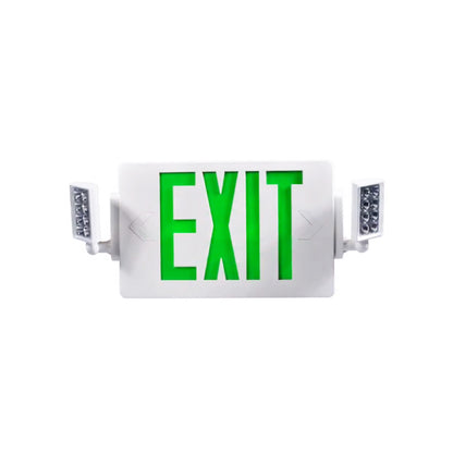 H3 | LED Combo Safety Exit Sign | 1.3W | Green | 120-277V | 3.6V Ni-MH Battery | Single & Double Face | UL Listed