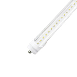 ZELL | LED T8 Tube | 60 Watt | 7800 Lumens | 6500K | 100V-277V | 8ft | Striped Lens | Double Ended Power | ETL Listed