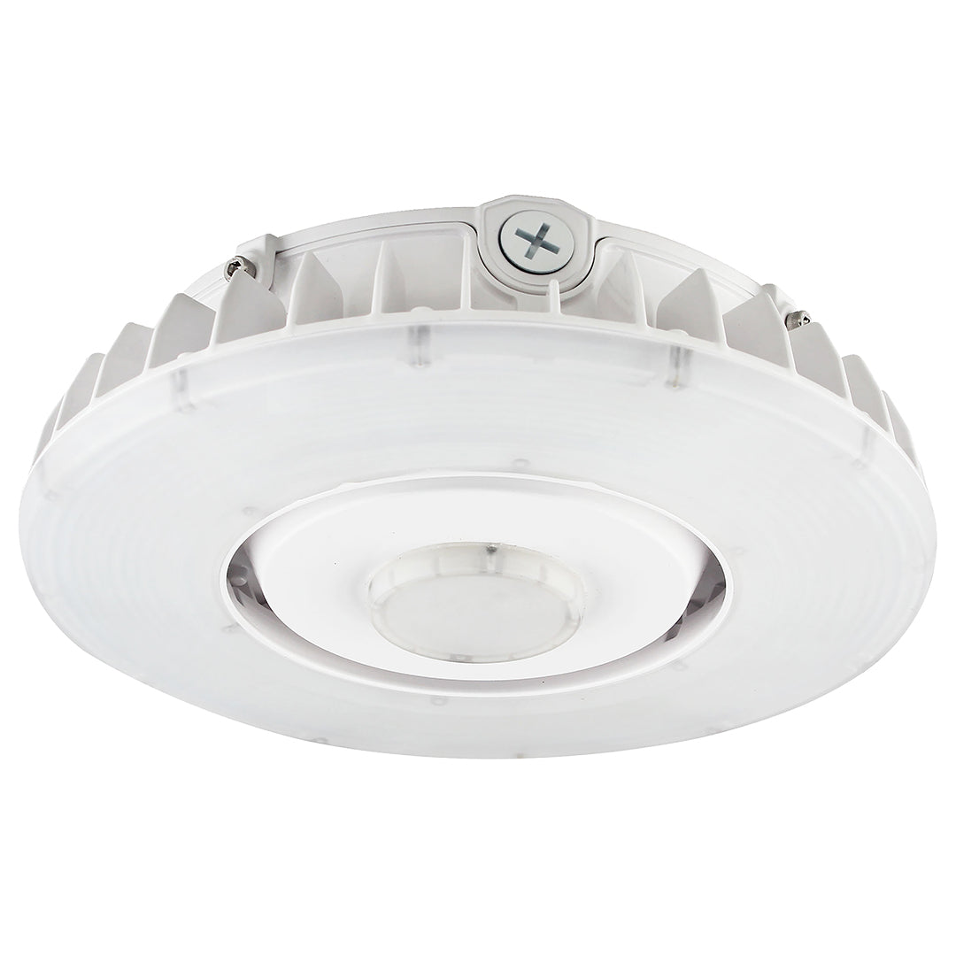 KP | LED Parking Garage Light | 100 Watt | 13799 Lumens | Adjustable CCT 3000K-4000K-5000K | 120-277V | White housing | IP65 | UL & DLC Listed - Beyond LED Technology