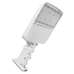 BLUE | LED Area Light | Adj Wattage 80W/100W/120W/150W | 20950 Lumens | 5000K | 277-480V | Universal Bracket | White Housing | IP65 | UL & DLC Listed - Beyond LED Technology